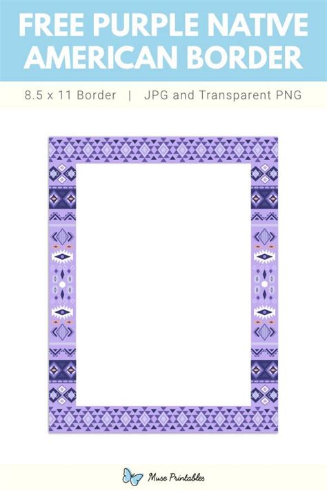 The Free Purple Native American Border Pattern