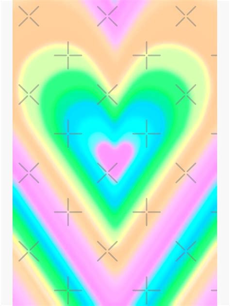 Pastel Rainbow Heart Sticker For Sale By Carverart Redbubble