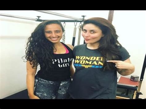 Kareena Kapoor Poses With Her Fitness Trainer - YouTube