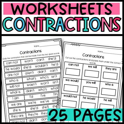 Contractions: Worksheets and Sorts | Made By Teachers