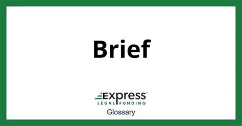 Legal Brief: Law Definition Guide | Express Legal Funding 