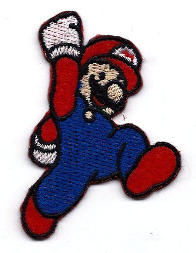 Mario Leaping Into Air In New Super Mario Bros Embroidered Iron On