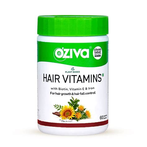 Oziva Plant Based Hair Vitamins Hair Vitamins For Hair Growth And Better