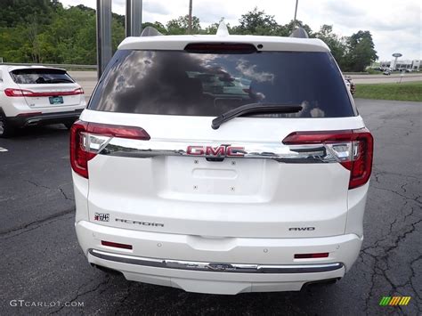 White Frost Tricoat Gmc Acadia Denali Awd Photo