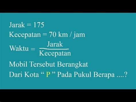 Cara Mudah Menghitung Jarak Waktu Dan Kecepatan Part 1 YouTube