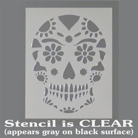 Sugar Skull Face Stencils