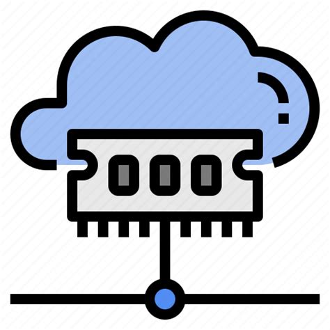 Cloud Infrastructure Memory Ram Server Storage Virtual Icon