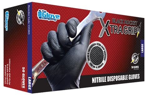 Black Rocket Xtra Grip Nitrile Disposable Gloves Xtra Grip
