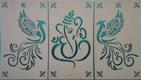 Cnc Plasma Peacock Ganesha 3 Wall Art Dxf Svg Design Makerbhawan