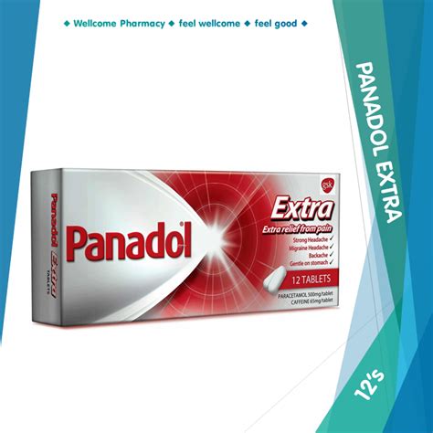 Panadol Extra Caplets With Paracetamol And Caffeine 12s Lazada