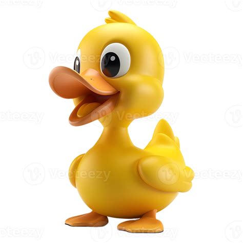 3d Rendering Of A Yellow Duck Toy On Transparent Background 44015501 Png