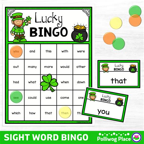 Sight Word Bingo Games With Editable Word Lists Polliwog Place