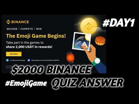 2000 Binance Emoji Game Answer Mid Autumn Binance Quiz Offer