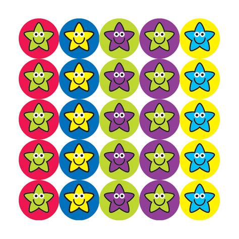 Mini Smiley Star Stickers The Sticker Factory Artofit