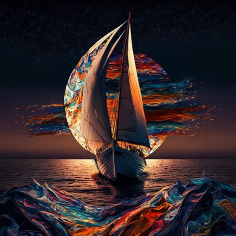 Sailboat On The Sea Of Dreams 1 Digital Art By Andra Design Fine Art