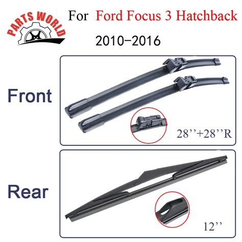 Partsworld Wiper Blades For Ford Focus Hatchback Front And