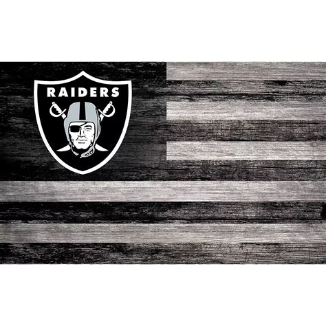 Fan Creations Las Vegas Raiders 11 In X 19 In Distressed Flag Sign