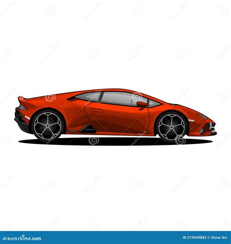 Lamborghini Huracan Evo 2019 Side View Stock Vector Illustration Of