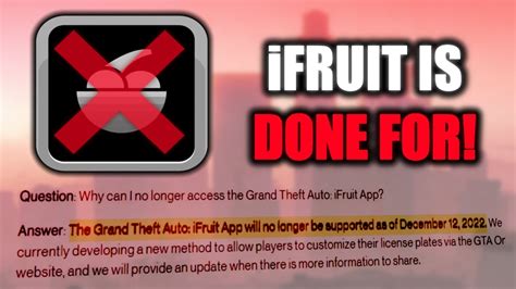 The Ifruit App Is Officially Done For New Garage Website Feature Coming Soon To Gta Online