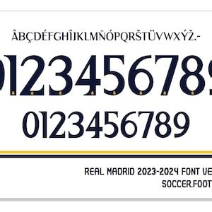 Font Vector Jersey Real Madrid Champion Font Svg Ai Eps