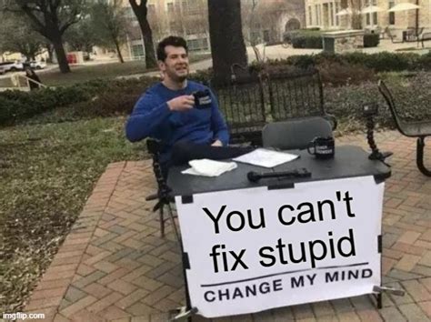 You Can T Fix Stupid Imgflip