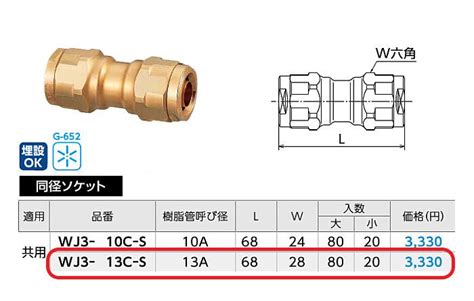 【楽天市場】オンダ Wj3−13c−s ダブルロックジョイント 13a ソケット：ウォーターセンス