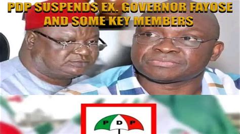 INSIDE NIGERIA NEWS PDP Suspended Key Members Fayose And Others ONE