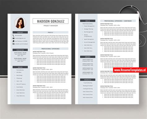 Simple CV Template / Resume Template for Microsoft Word, Clean ...