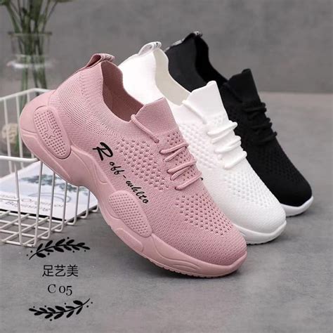 M M Collection Sepatu Sneakers Wanita Bertali Fashion Korea Casual