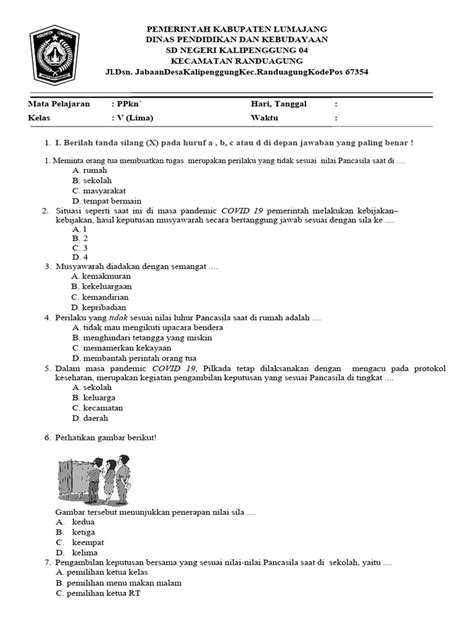 Soal Pkn Kelas 5 Pdf