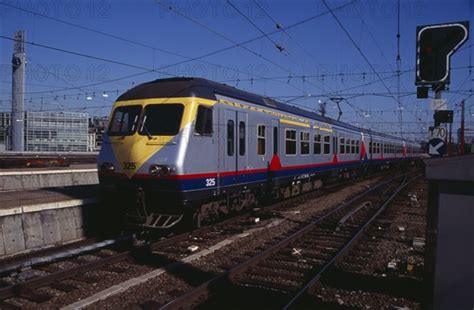 Belgium Brabant Brussels Train At Railway Platform At North Railway