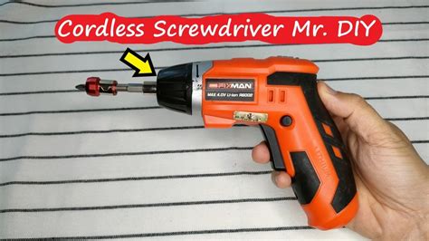 Cordless Screwdriver Mr Diy Fixman Untuk Kerja DIY Ringan Diy YouTube