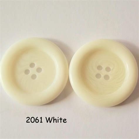 Round White Buttons 34mm Buttons 4 Hole Buttons 2b2061 Etsy