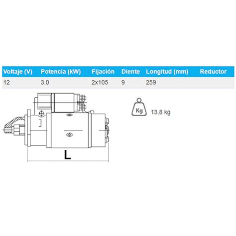 MOTOR DE ARRANQUE 12V 3 0 KW