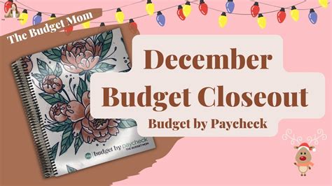 December 2022 Monthly Budget Close Out Budget By Paycheck ZERO