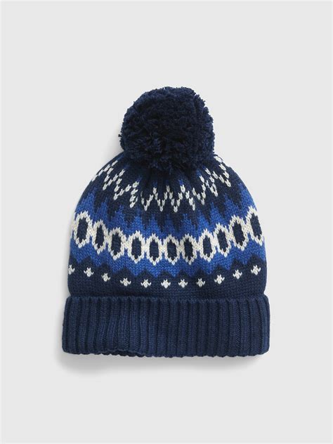 Pom Pom Fair Isle Beanie Gap