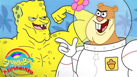 Watch Spongebob Go From Cute To Buff 💪 Musclebob Buffpants Spongebob Reimagined Youtube