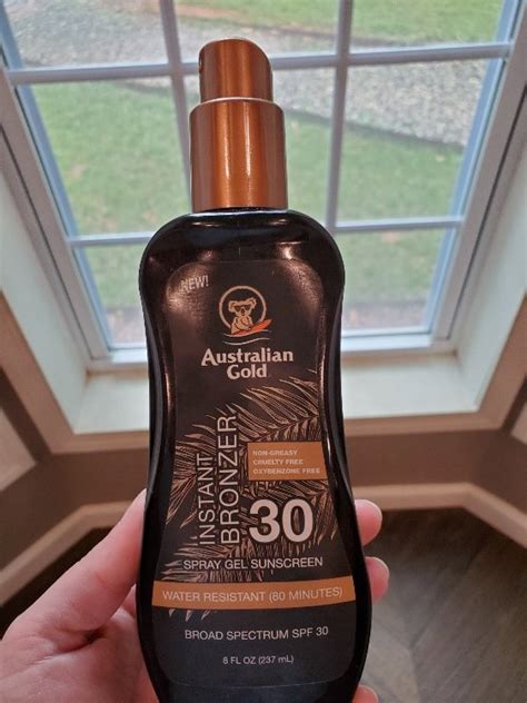 Australian Gold Spf Spray Gel Sunscreen With Instant Bronzer Inci