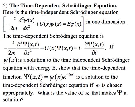 Schrodinger Equation Time Independent