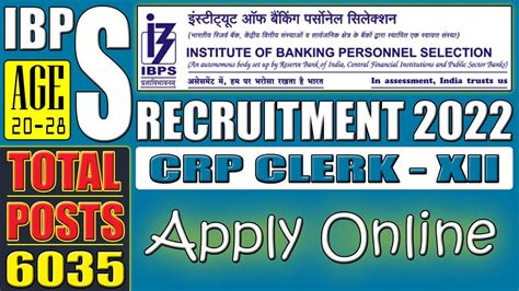 6035 Vacancies Ibps Clerk Recruitment 2022 6035 All India Posts Any