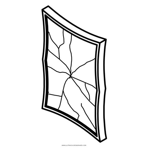 Broken Mirror Coloring Page Ultra Coloring Pages