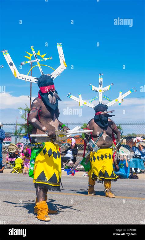 Apache Dancers With Traditional Costume Participates At The 92 Annual