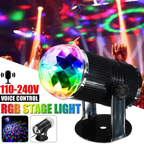 Buy 3W RGB Magic Sound Activated Rotating Ball Effect Led Stage Lights