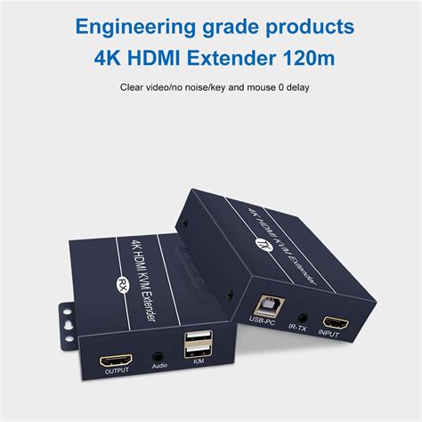 HDMI Extender KVM 120M 4K High Definition Network Cable Transmission