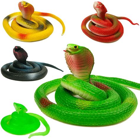 10 pièces jouet caoutchouc faux serpents 75 CM Halloween caoutchouc