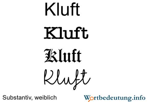 kluft einfach erklaert synonyme beispiele