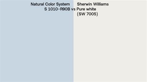 Natural Color System S R B Vs Sherwin Williams Pure White Sw