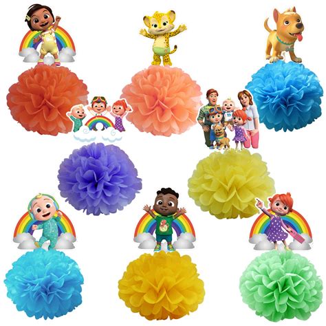 Buy Coco Cartoon Melon 8 Pcs Honeycomb Centerpieces JJ Melon Birthday