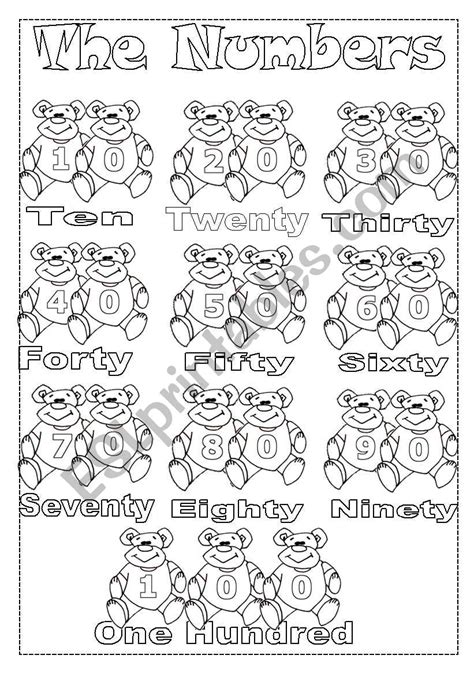 The Numbers 10 To 100 ESL Worksheet By Serennablack