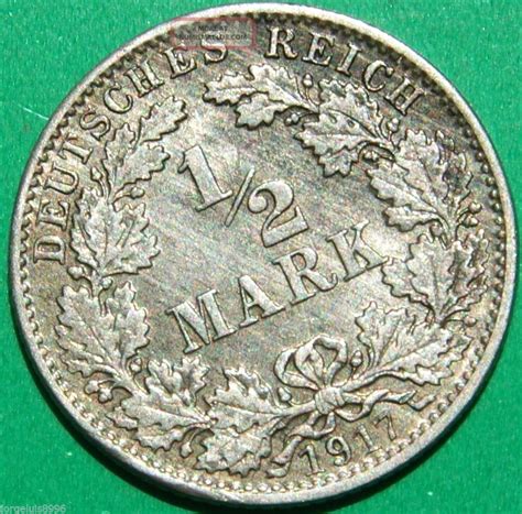 German Empire Silver 12 Mark Coin 900 Silver 1917 J